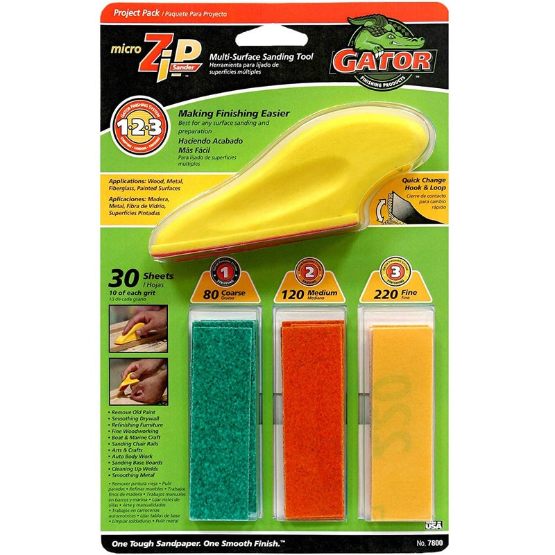 Ali Industries Gator 7800 Zip Micro Hand Sander - Quantity 1